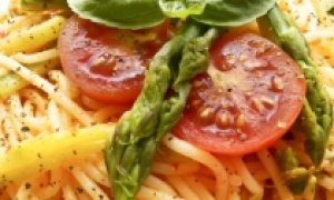 Celozrnné špagety s chřestem