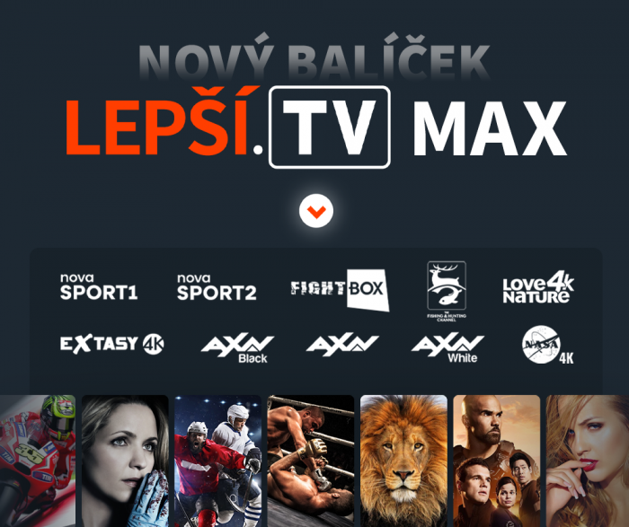 Lepší.TV představuje nový balíček Lepší.TV MAX
