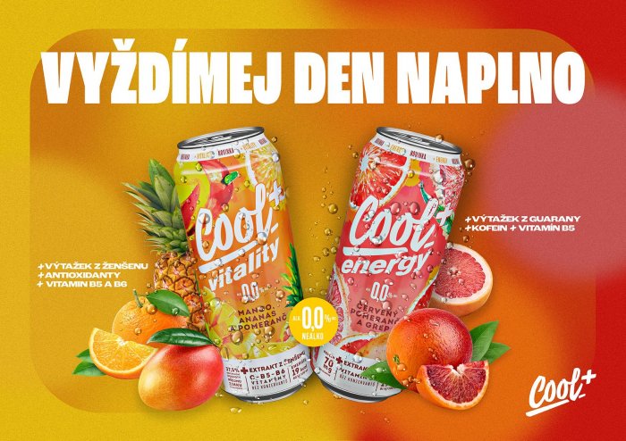 Nealkoholické pivní mixy COOL se rozrůstají o novou generaci COOL+ s funkčními benefity