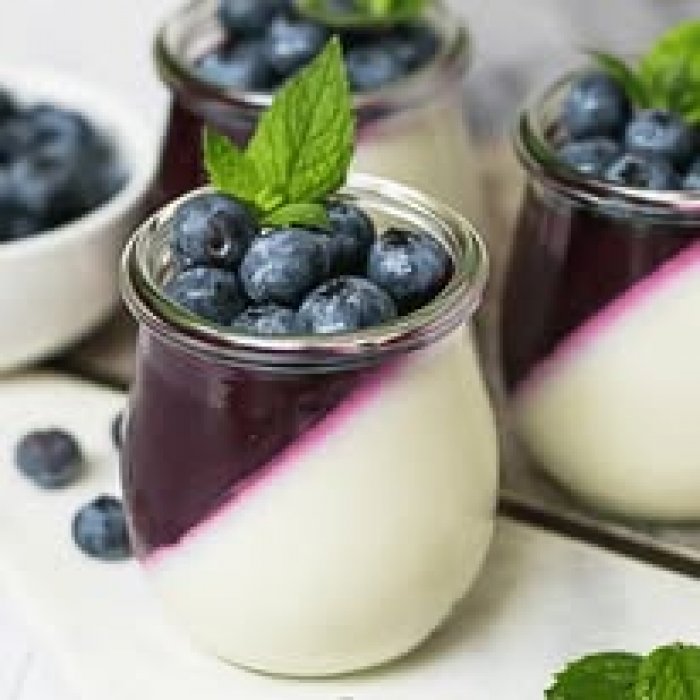 Borůvková panna cotta