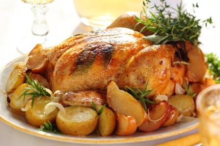 Ještě rostou! Kuře s houbovou nádivkou pro teplé podzimní dny