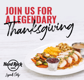 Hard Rock Cafe Praha hostům nabídne nabité menu ke Dni díkůvzdání