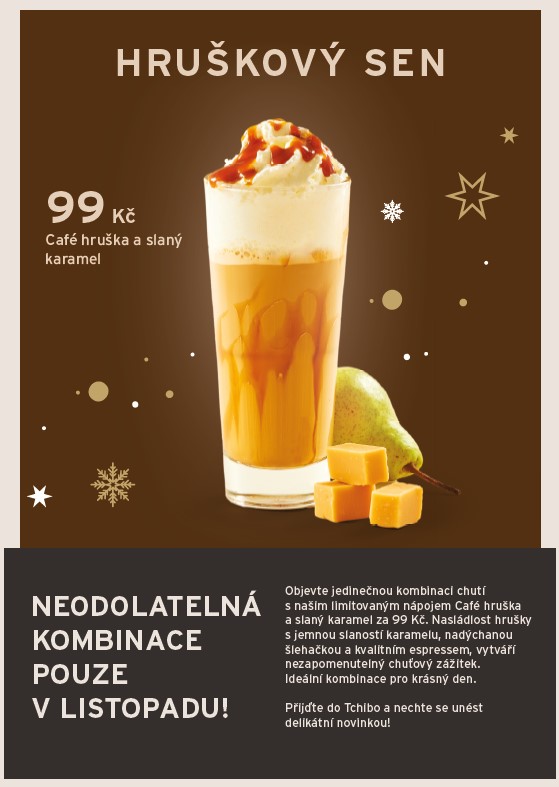 Vyzkoušejte limitovaný nápoj Café hruška a slaný karamel